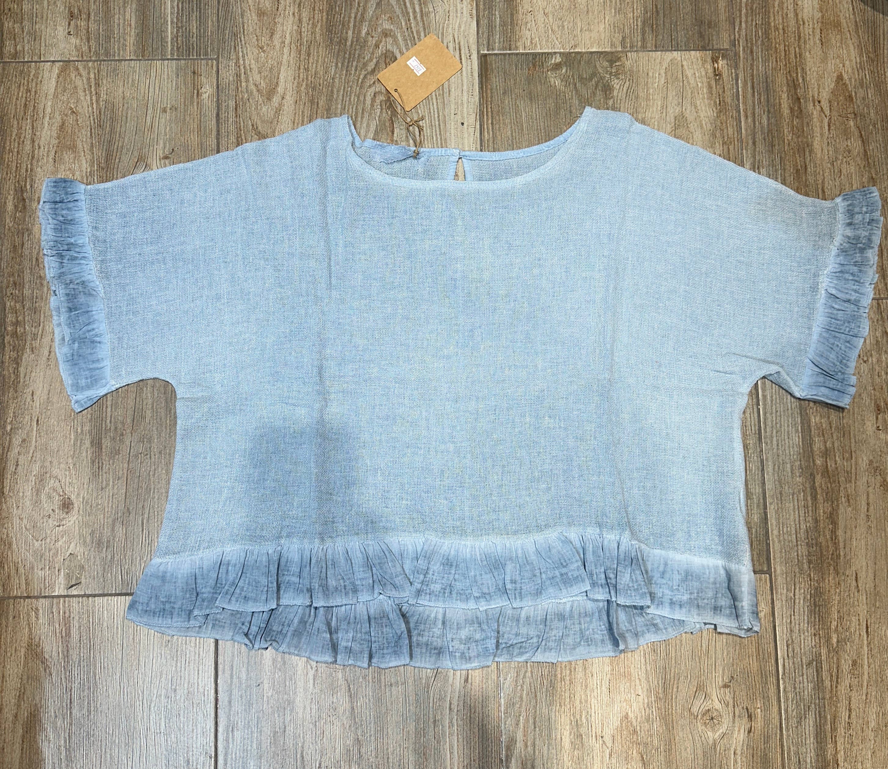 LÉA & LUC - Wholesale Blouse - Women's - Plain blouse in 50% Linen and 50% Cotton REF. 874731