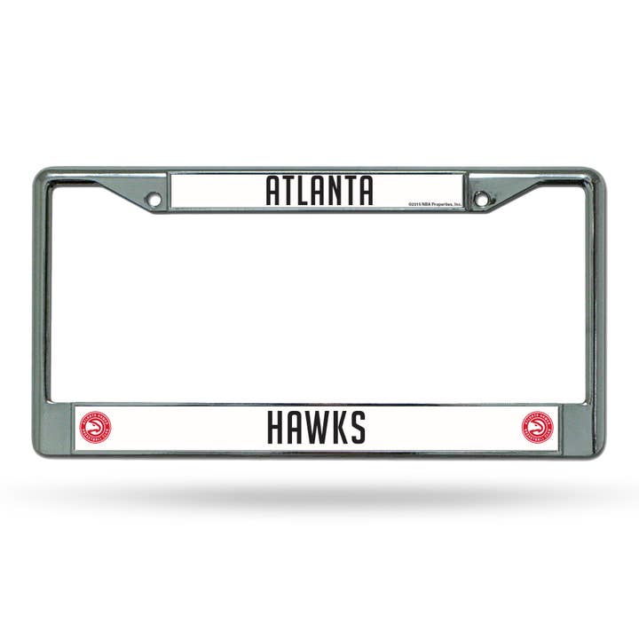 NBA Atlanta Hawks Premium License Plate Chrome Frame for wholesale by Rico Industries