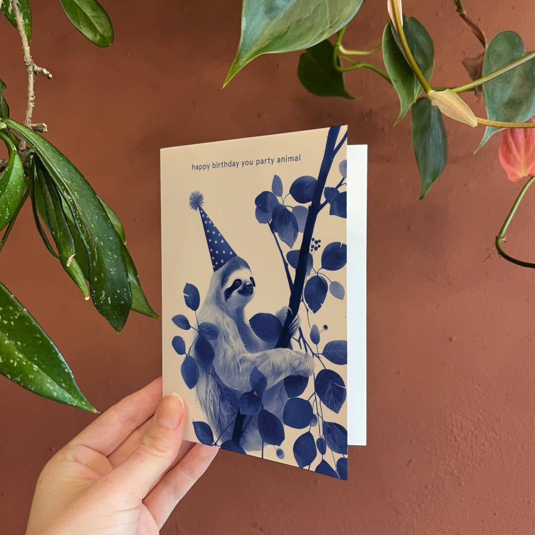 Botanopia - gifts , decor and cards for plant lovers - Vente Carte de vœux classique - Joyeux anniversaire, espèce de fêtard | Carte d'anniversaire humoristique5