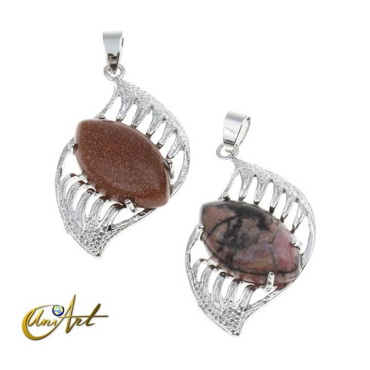 Sinuous Model Mineral Pendant for wholesale by UniArt