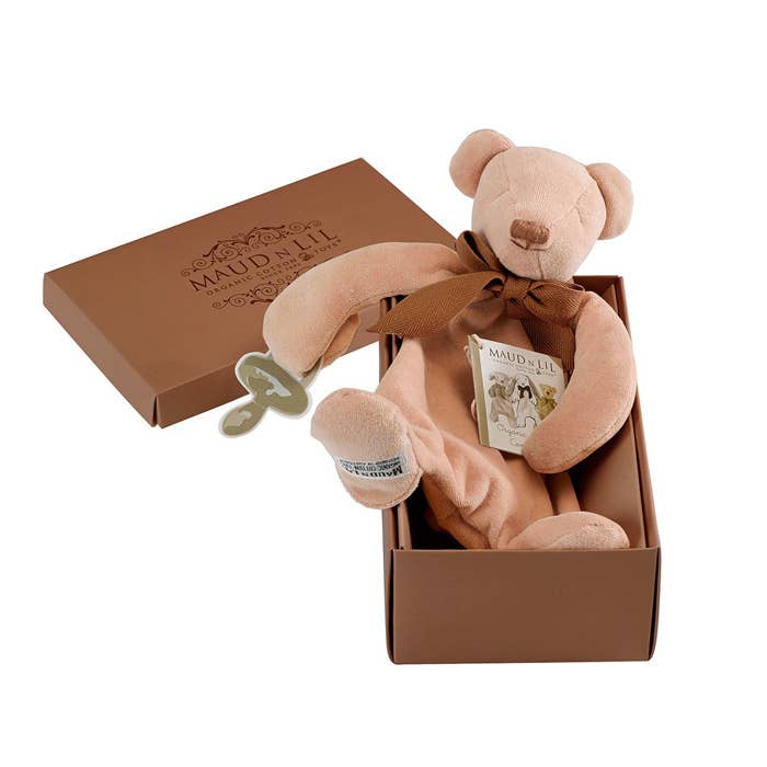 Maud n Lil - Doudou with Box and Honey Bear Card for wholesale by Idea Gioconda