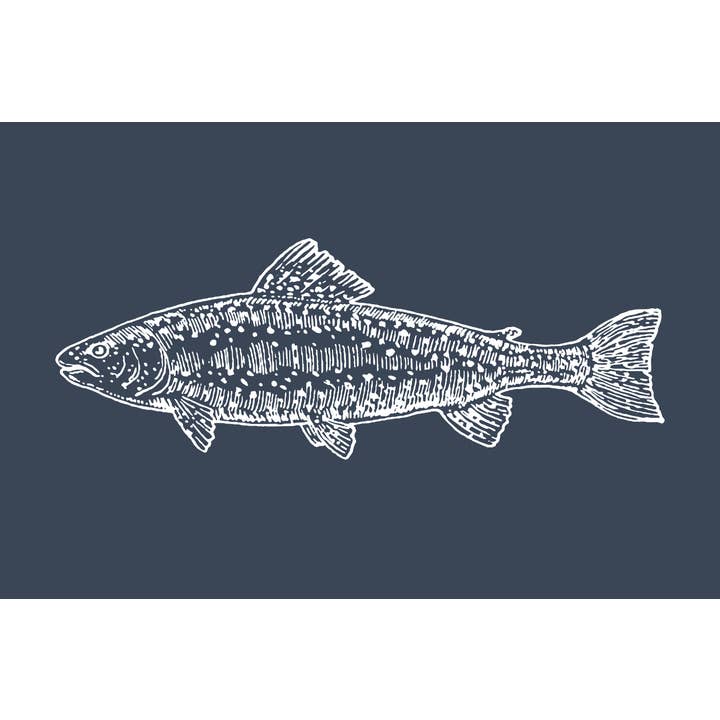 Paper Placemat Pad/ Blue and White Fish Placemat for wholesale by Ox Bow Decor