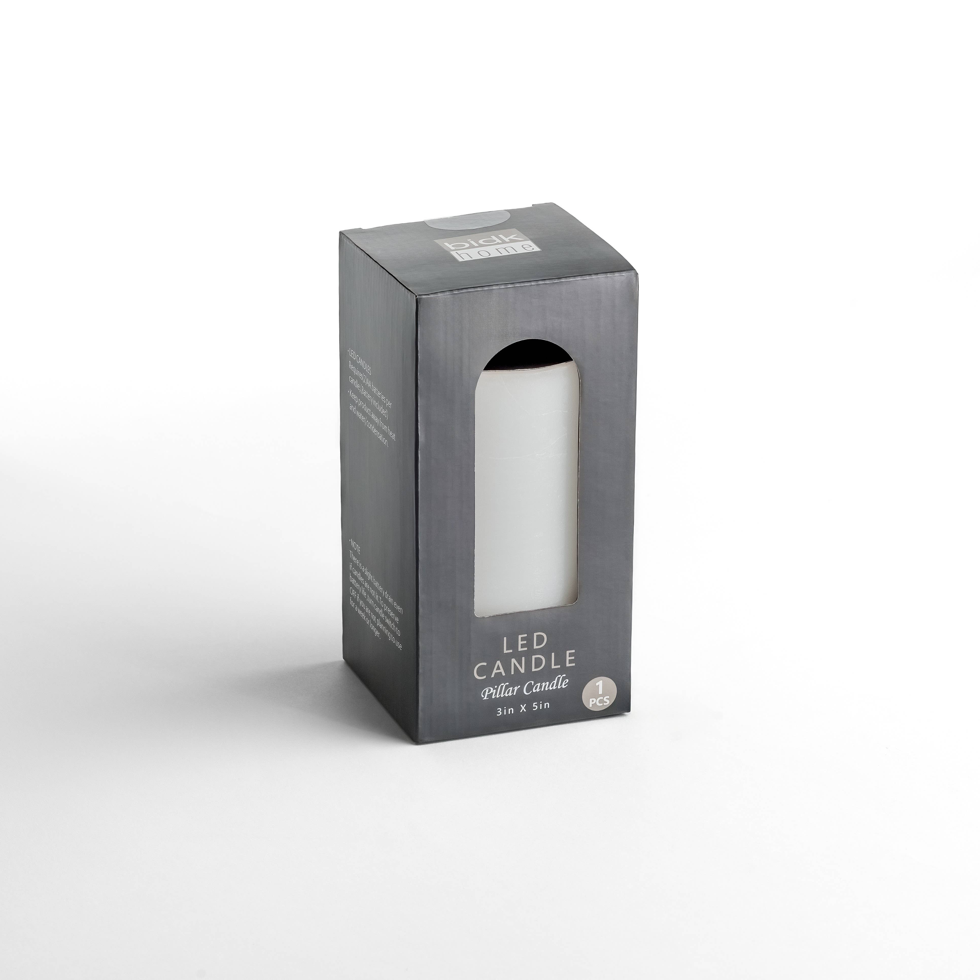 Small White Flameless Pillar Candle for wholesale on Faire4