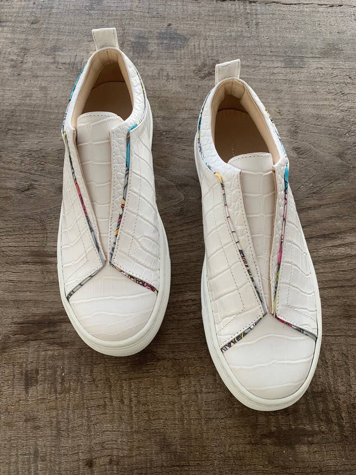 EMÍLIA white croco por atacado de LUSITANAS