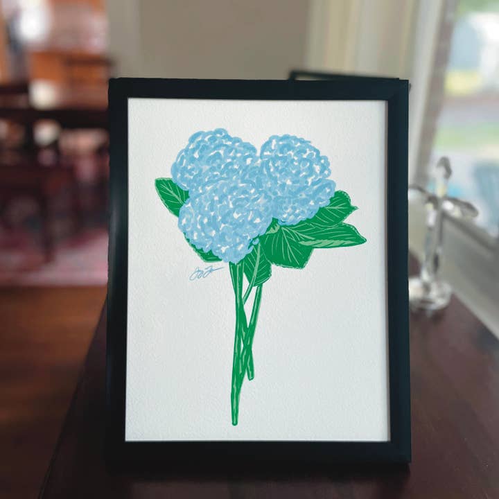 Open Edition: Hydrangea Flower Print (frame sold separately) for wholesale by Jaybo Art