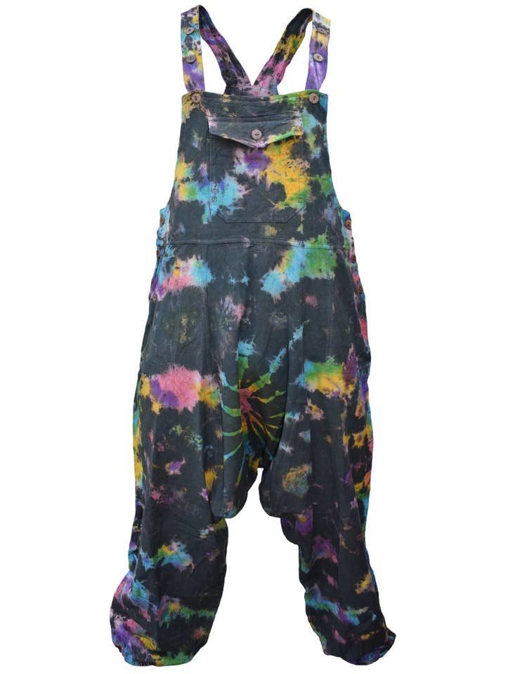 Gheri – wholesale Overalls – Women's – Womens Tie Dye Ali Baba Harem Dungaree