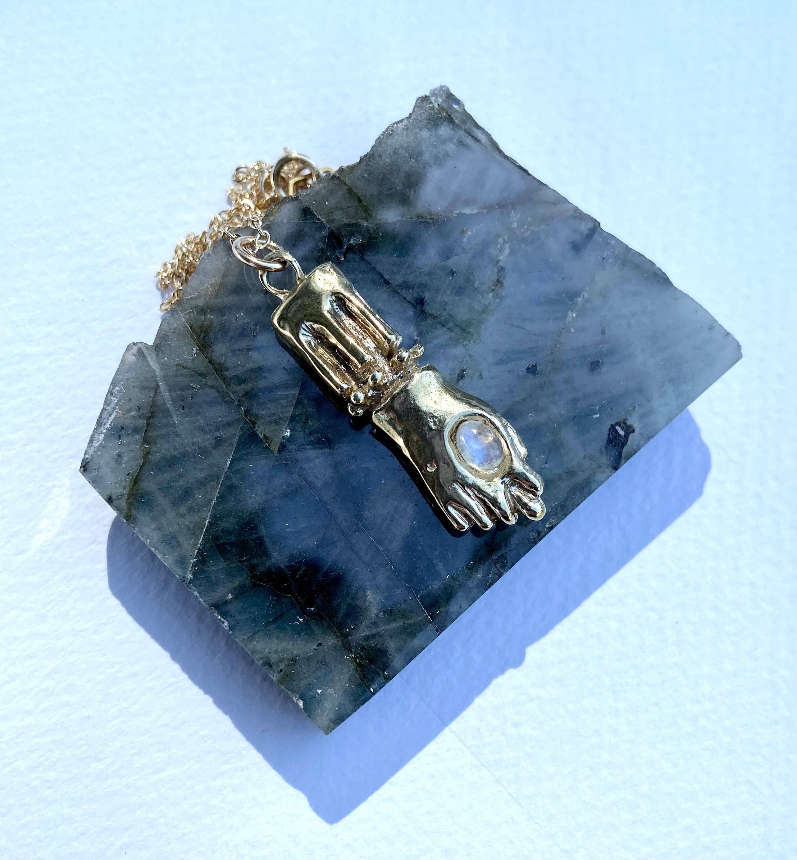Serpentine - Wholesale Pendant/Charm Necklace - Brass mano figa hand charm necklace1