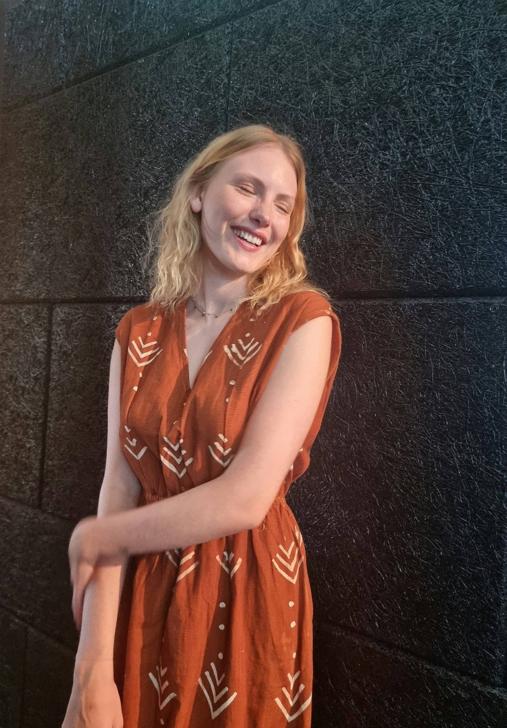 The Text Style - Wholesale Dress - Women's - Bogolan organic cotton dress. Natural colours.3