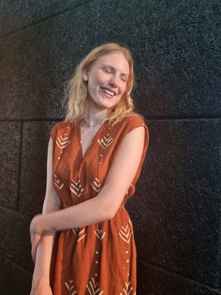 The Text Style - Wholesale Dress - Women's - Bogolan organic cotton dress. Natural colours.3