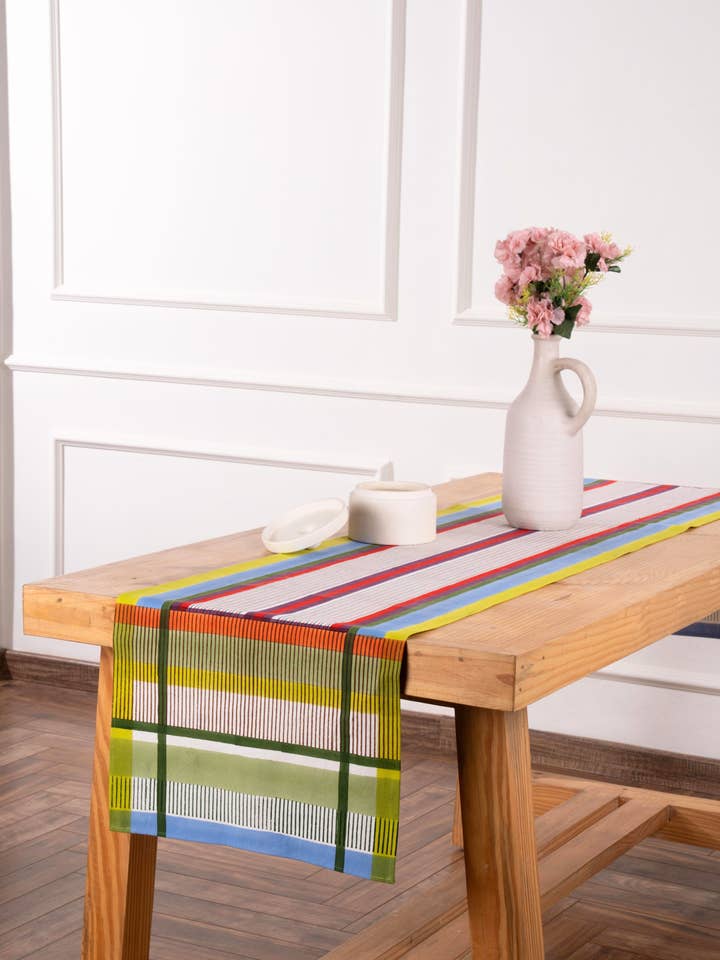 Modernist Striped Tablerunner for wholesale by Inner Child