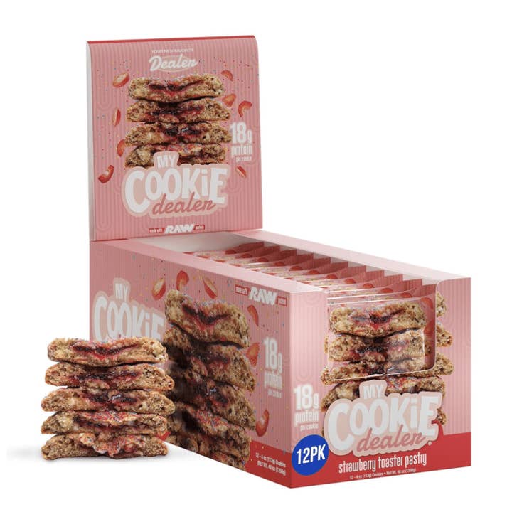 L&F Universal Goods - Wholesale Cookie - Raw Nutrition Strawberry Protein Cookies 12 Pk 4 Oz