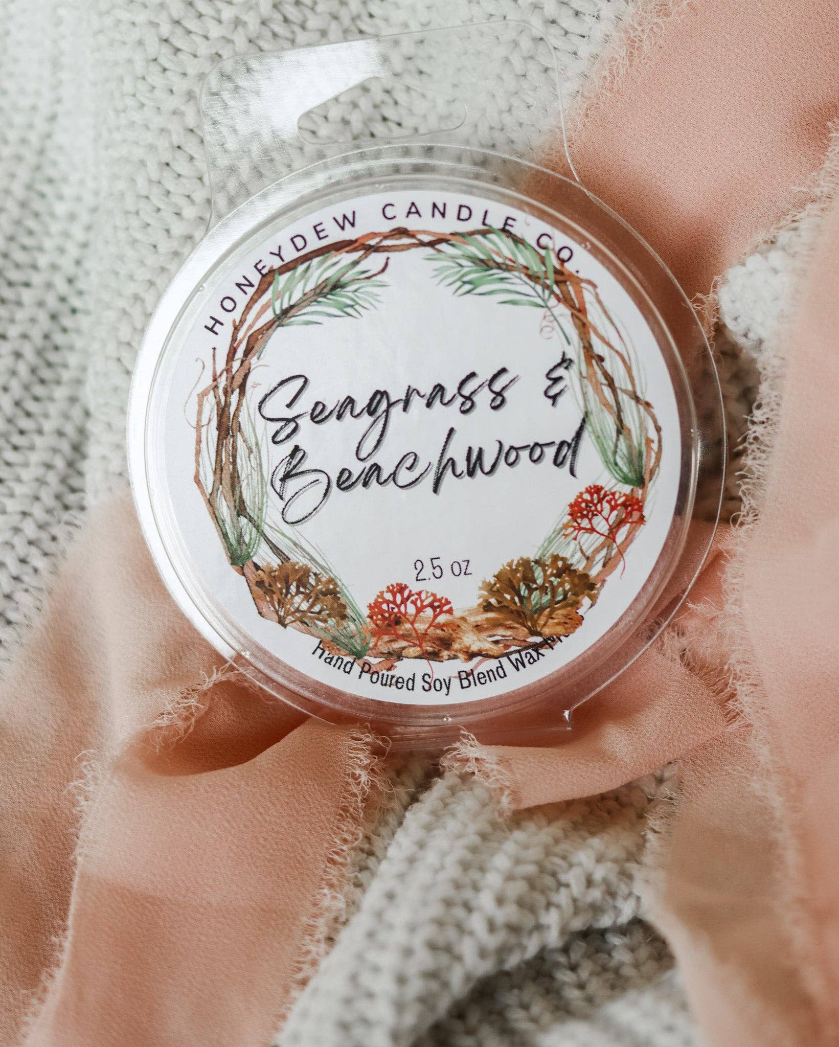 Honeydew Candle Co. - Wholesale Wax Melt - Seagrass & Beachwood Wax Melts 2.5 oz2