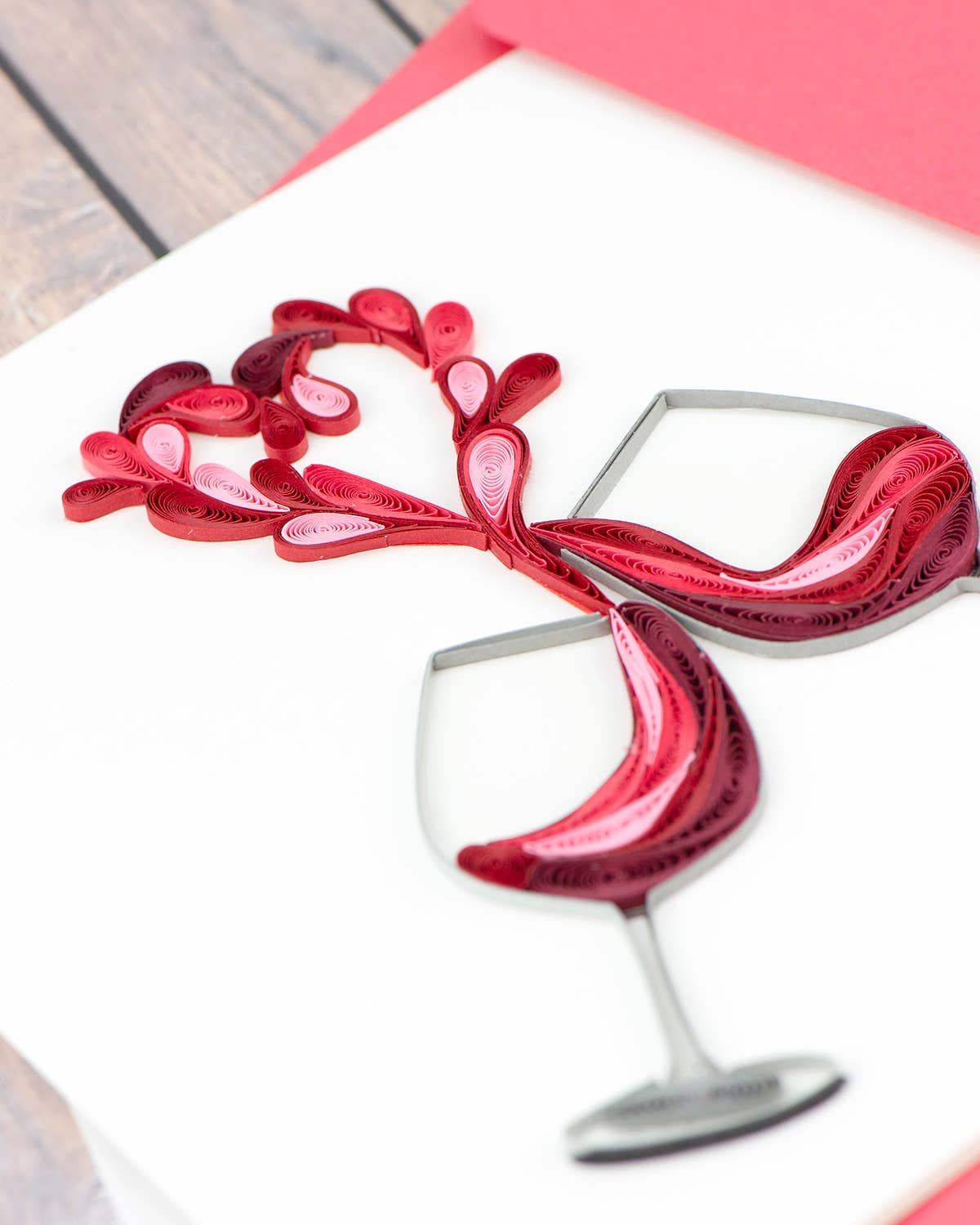 Quilling Card - Wholesale Love Card - A Toast to Love Quilled Greeting Card5