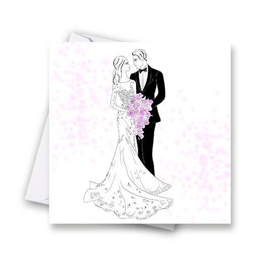 Mode bröllop - herr & fru Taylor bröllopskort för wholesale av Catherine Loves