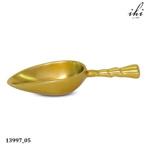 India Handicrafts Inc - Wholesale Serving Utensil - Gold Small Ice Scoop
