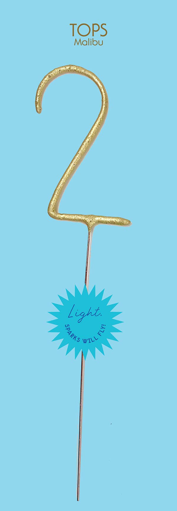 TOPS Malibu - Wholesale Sterretje - Grande 12" Gold Number Sparkler Wand-kaart - Eenpersoons2