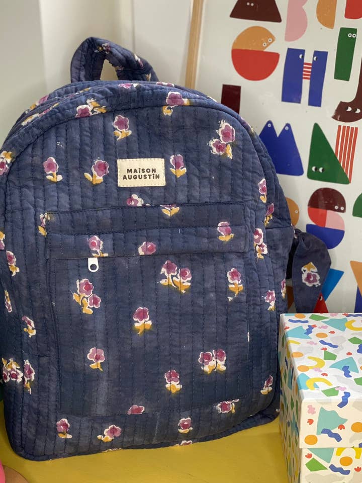 Flora Lavender backpack for wholesale by Maison Augustin