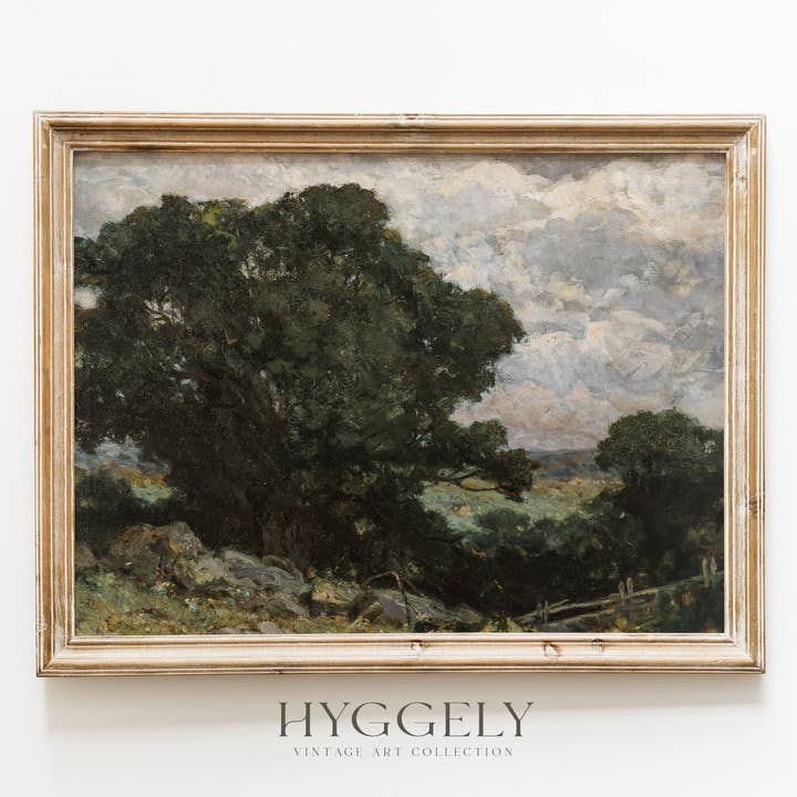 Dark Moody Landscape Oil Painting Wall Decor L137 for wholesale by Hyggely