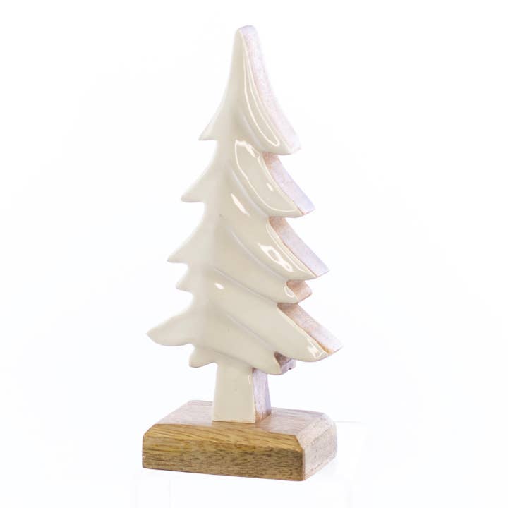 Oak Street Wholesale - Wholesale Christmas Decoration - Enamal White Tree LG