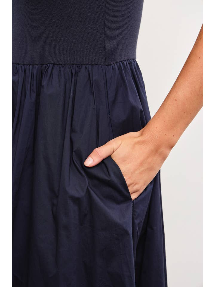 Mustard Seed - Wholesale Dress - Women's - SCOOP NECK SHIRRED WAIST FLARE DRESS9