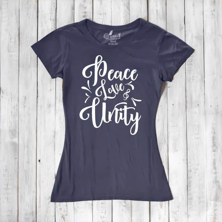 Peace, Love & Unity T-Shirt For Women for wholesale by Uni-T
