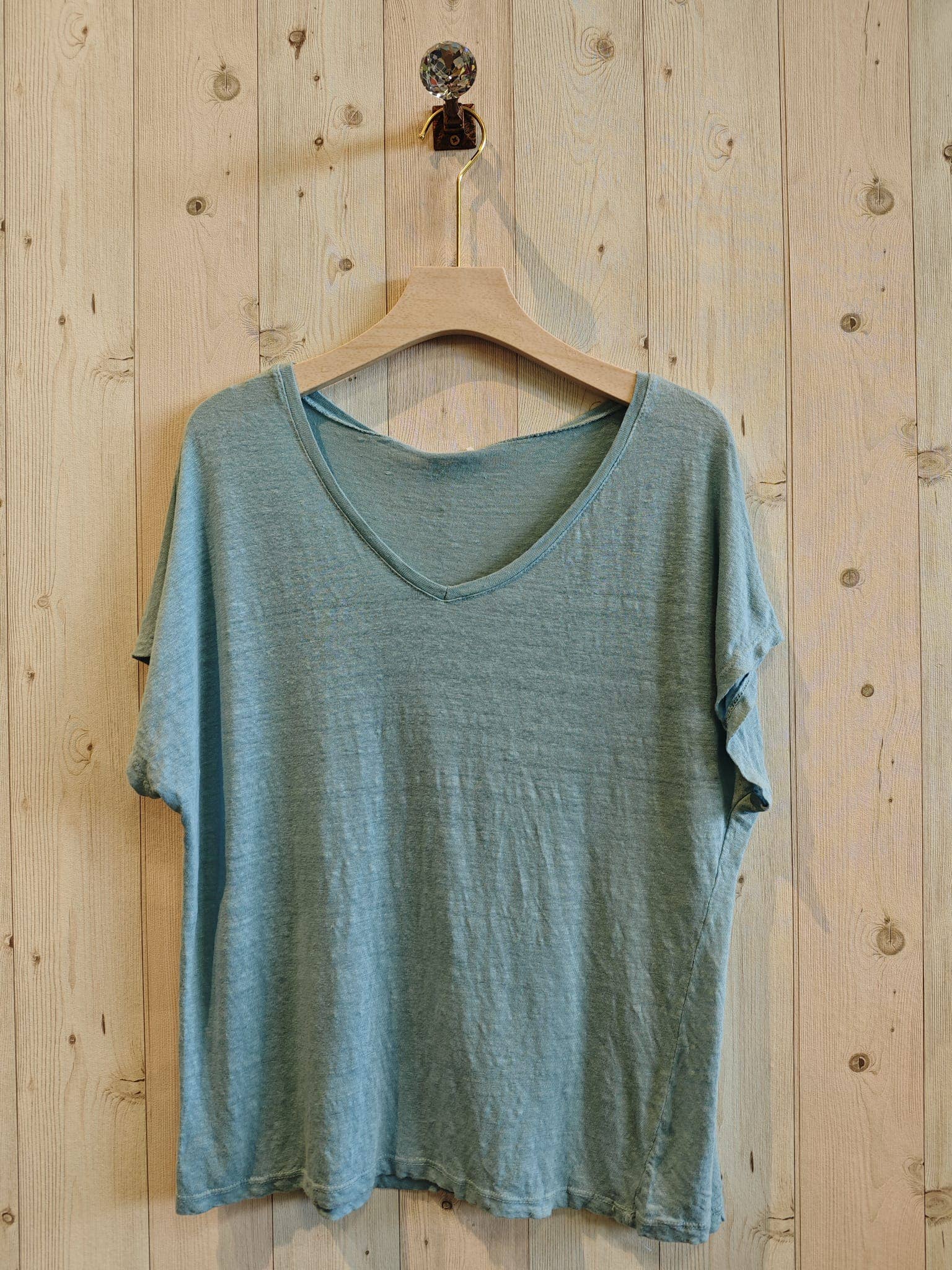 Linen & More - Wholesale T-Shirt - Women's - REF 2295 BASIC LINEN T-SHIRT 100%5