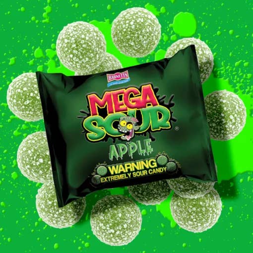 Barnetts Mega Sour Candy Apple 12x104g pour la vente par CargoPirate