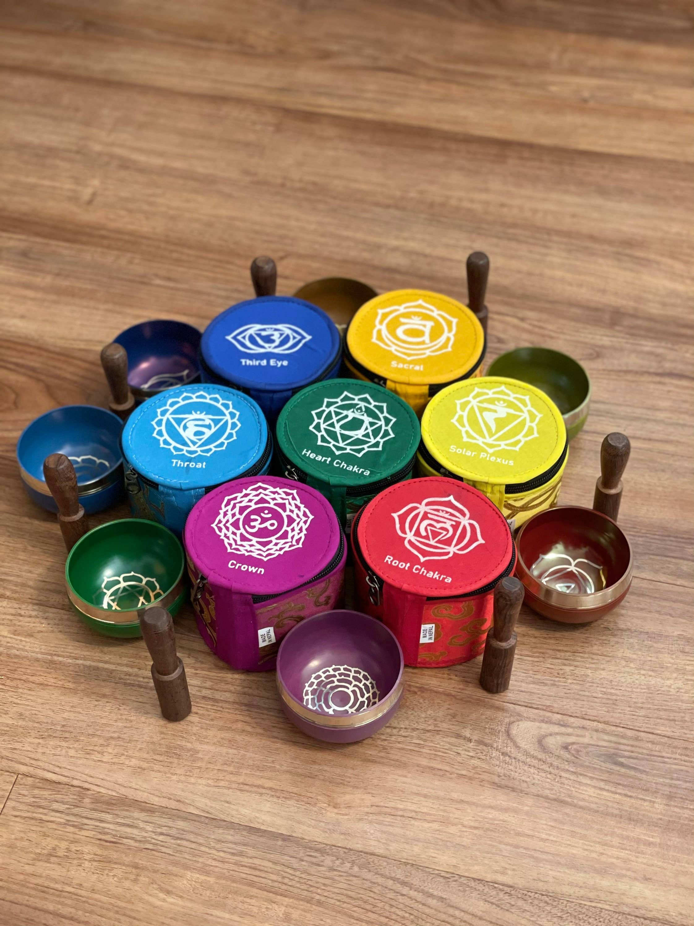 Like International - Wholesale Meditation Supplies - Chakra Tibetan Singing Bowls Set for Meditation and Healing1