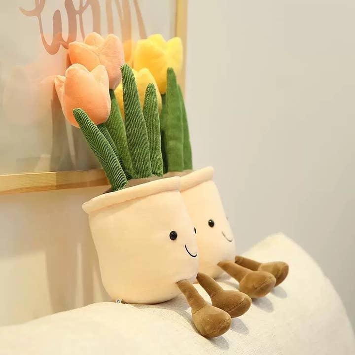 10" Smiling Tulip Plush - Home/Office Decoration for wholesale by Sinomd Canada