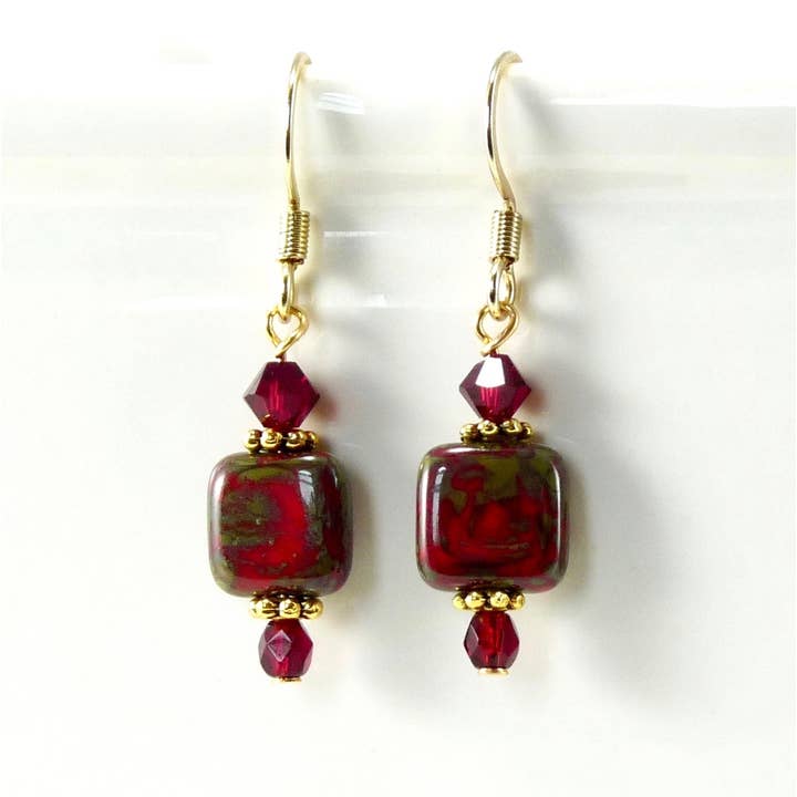 Marlene VanBeek Jewelry - Wholesale Dangle Earrings - Square Earrings - 7 Colors