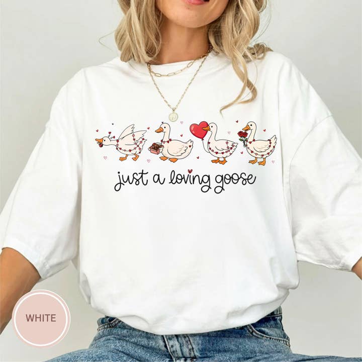 Comfort Colors Funny Valentine Goose Shirt, Valentine's Day for wholesale by ClevorFit