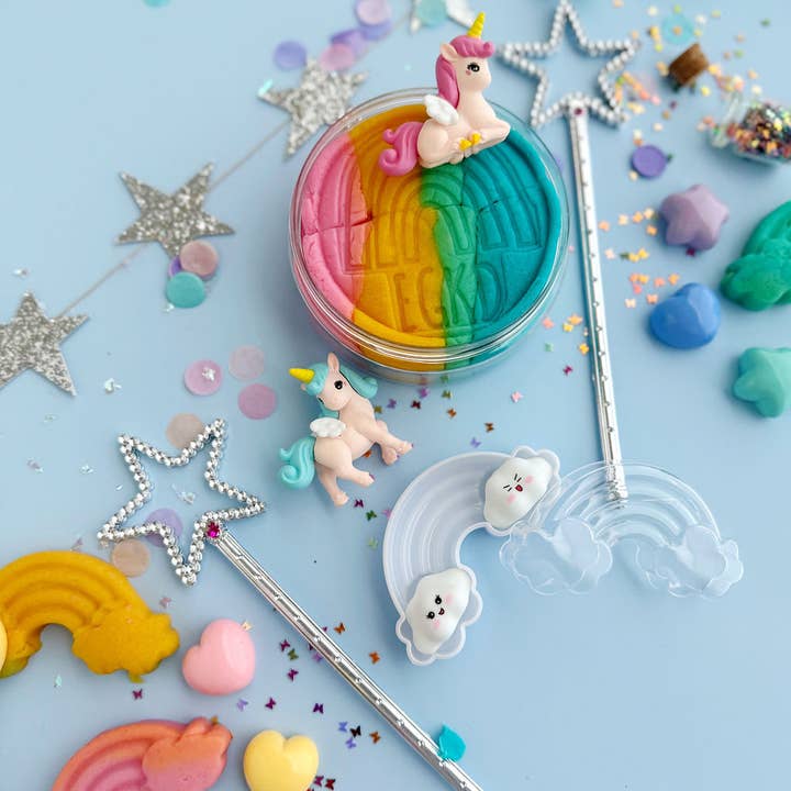 Earth Grown KidDoughs (KidDoughs by EGKD) - Wholesale Putty/Slime - Kids - Unicorn (Rainbow Sherbet) KidDough Play Kit