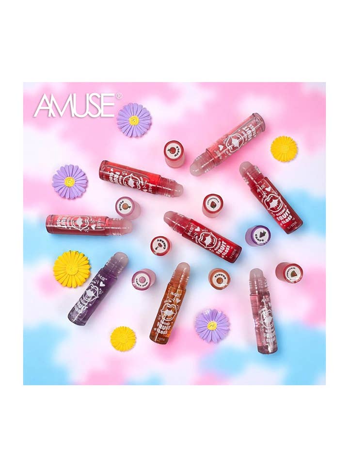 Amuse LIP020-M Kissing Fruit Roll On Lip Gloss - 72pc for wholesale by PINEAPPLE Beauty