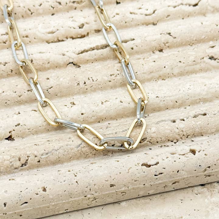 Blake Two Tone Necklace for wholesale by Rand Design