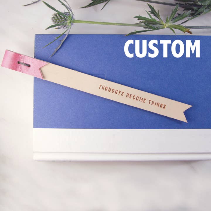 Three Tiny Words - Wholesale Bookmark - Leather Bookmark, Inscription, meaningful gifts - CUSTOM