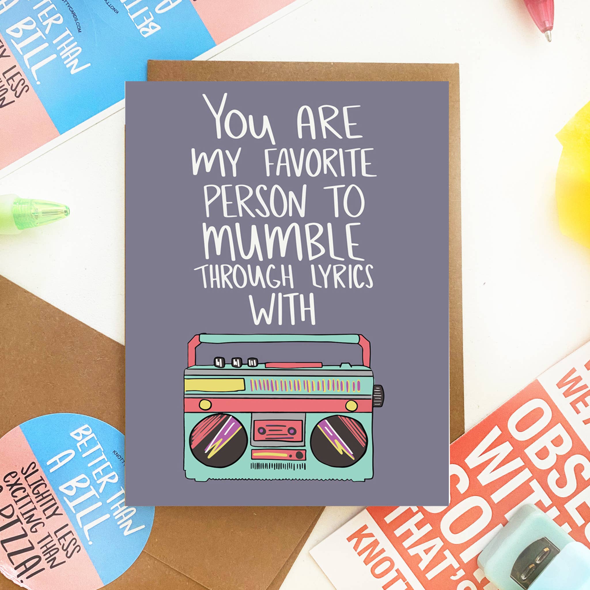 Knotty Cards - Wholesale Friendship Card - Mumble Lyrics1