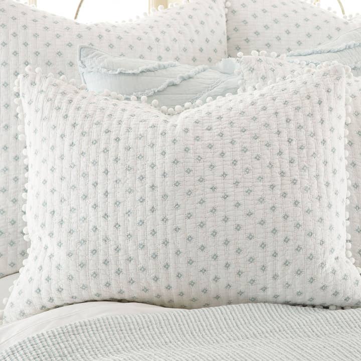White Ditsy Spa Quilt Set for wholesale on Faire