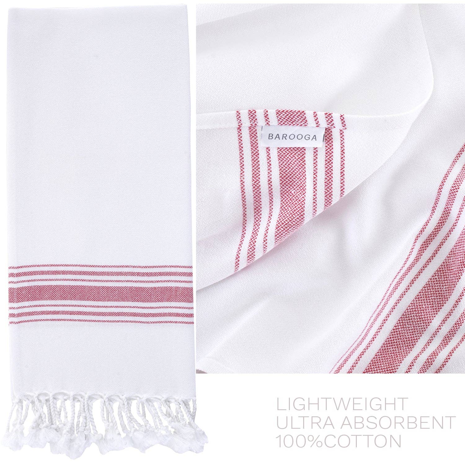 Barooga - Wholesale Hand Towel - Farmhouse Turkish Hand Towel (Set of 3), 18 x 38 inches6