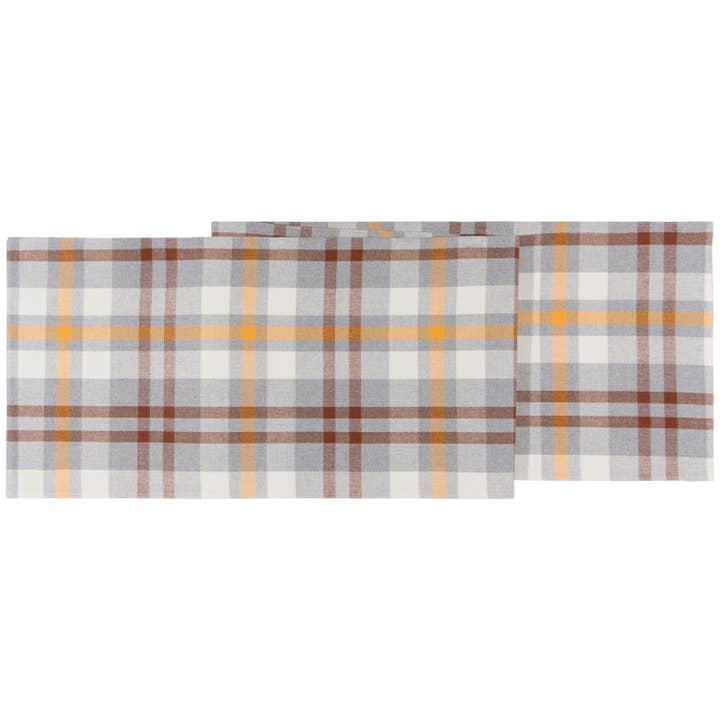 Danica Outlet Store - Wholesale Table Runner - Now Designs Second Spin Plaid Maize Table Runner 72 inches