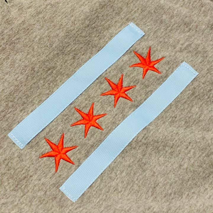 tori grace outfitters - Vente Sweat à capuche – chien - sweat à capuche pour chien Chicago Flag, pull brodé pour chien Chicago3