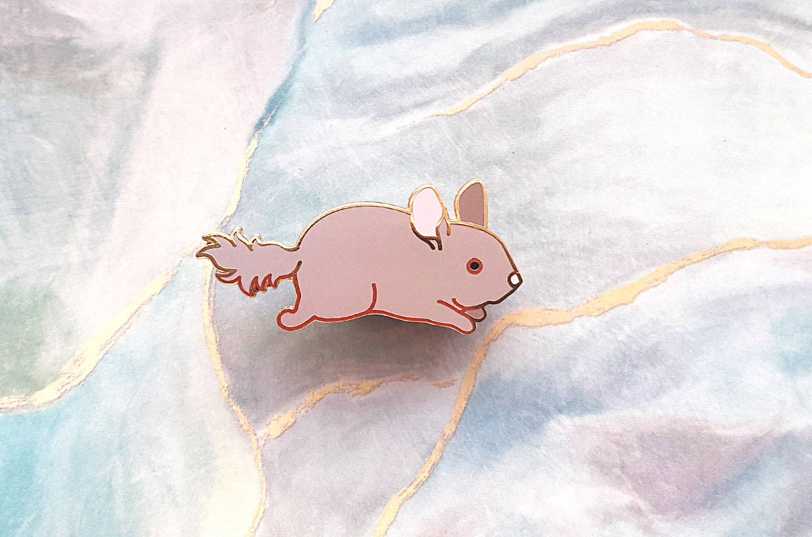 Alum and Ink - Wholesale Lapel Pin/Button - Chibi Chinchilla Enamel Pin4