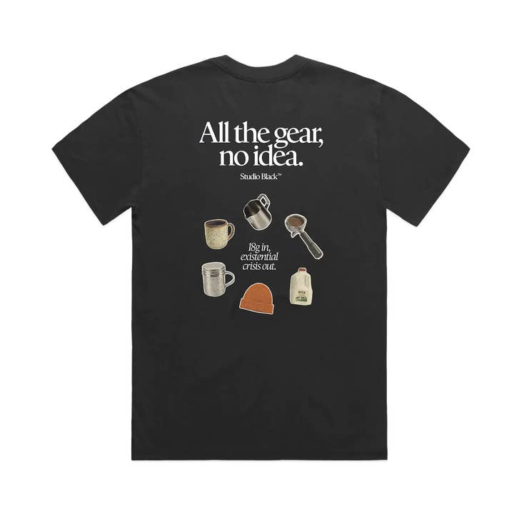 All The Gear No Idea T-Shirt | Black for wholesale by Studio Black