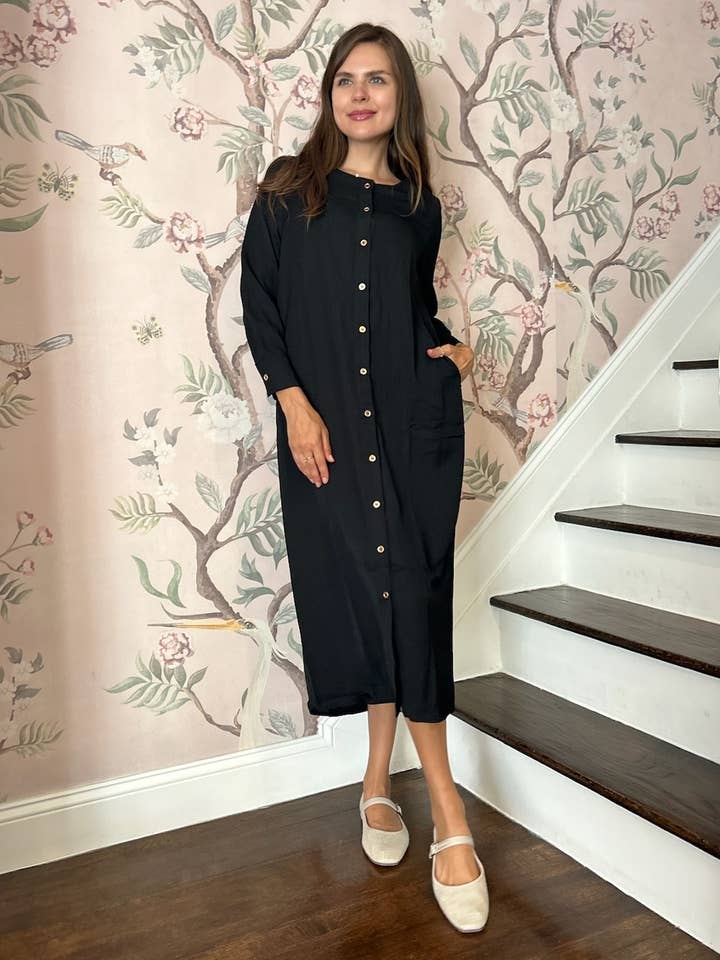 Robe de soirée légère au toucher soyeux avec ceinture - Robe modeste pour la vente par CCI & Co