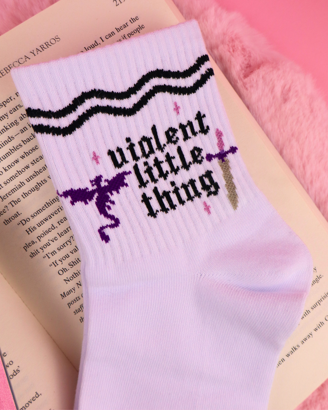 Miessol - Wholesale Socks - Women's - Violent Little Thing Bookish Socks for Book Lovers1