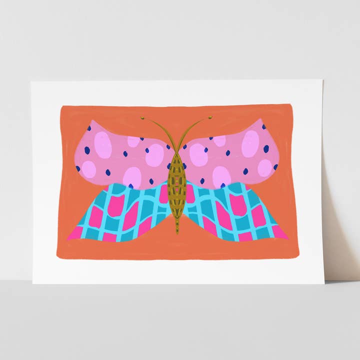 Schmetterlingsdruck, Babyzimmer Wandkunst, Rosa Dekor, Niedliche Kinder für den Großhandel von Georgie King Designs