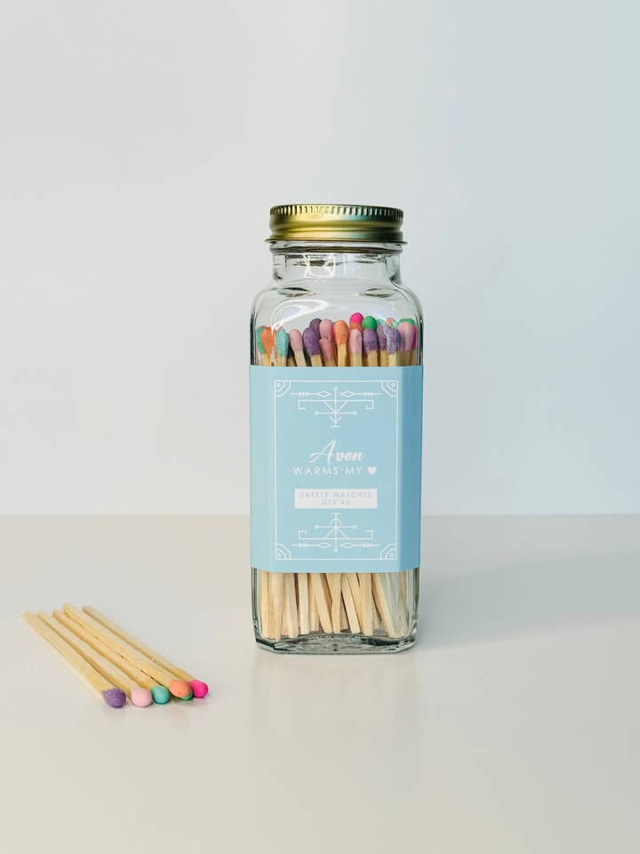 Fósforos de seguridad de Avon: Avon calienta mi corazón para venta al por mayor de Rambling Caravan