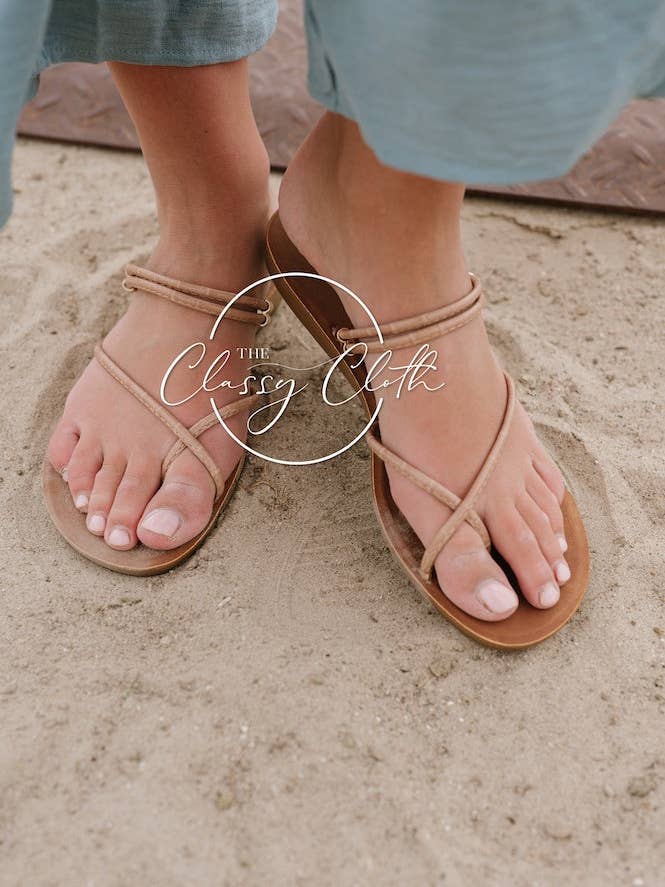 The Classy Cloth WS - Wholesale Sandals - Women's - Santorini Sandals - Bamboo RTS