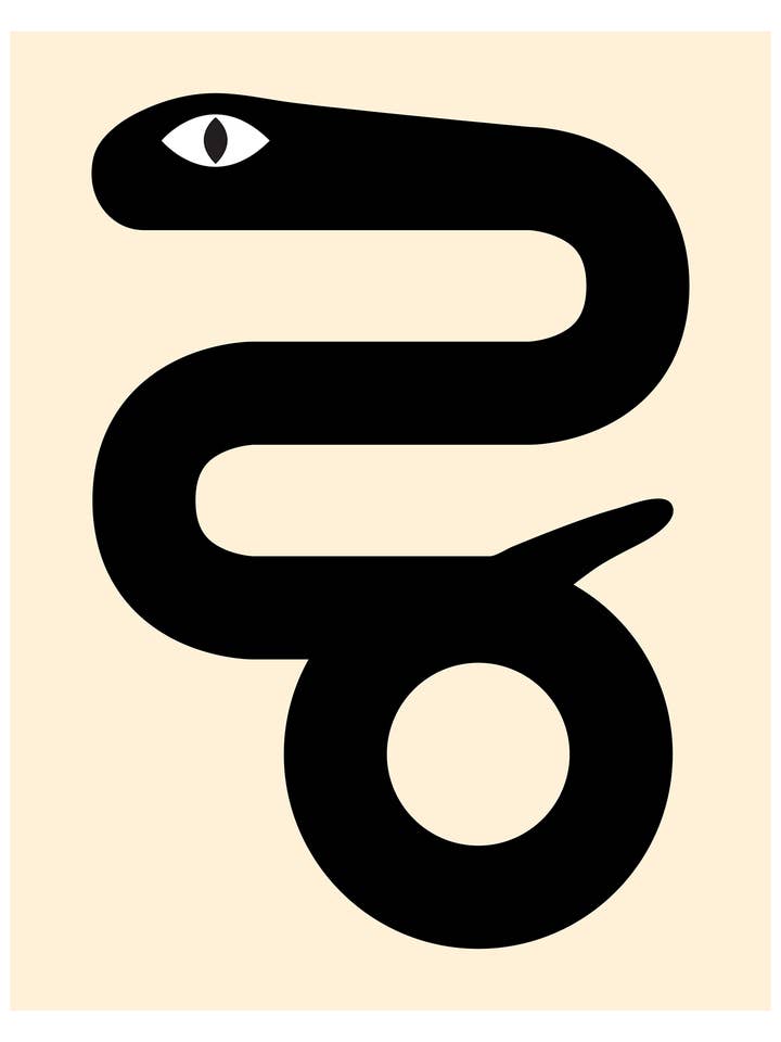 Impressão de arte de cobra por atacado de Allison Poplett