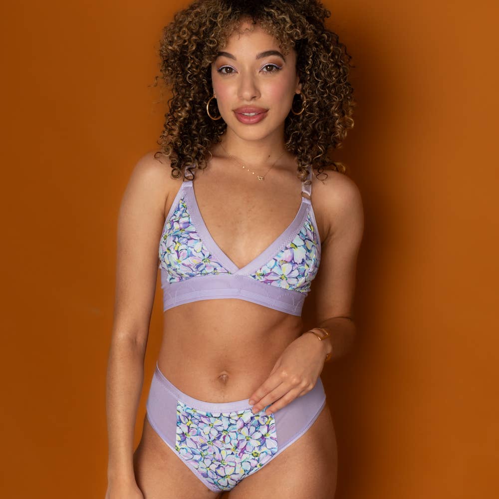 Madalynne Intimates - Wholesale Bralette - Women's - Barrett Ready Made Bralette: Very Peri + Chartuese 3