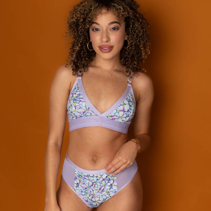 Madalynne Intimates - Wholesale Bralette - Women's - Barrett Ready Made Bralette: Very Peri + Chartuese 3